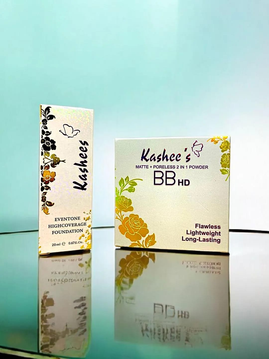 Kshees BB HD Foundation & Poweder Due Gold Bottle