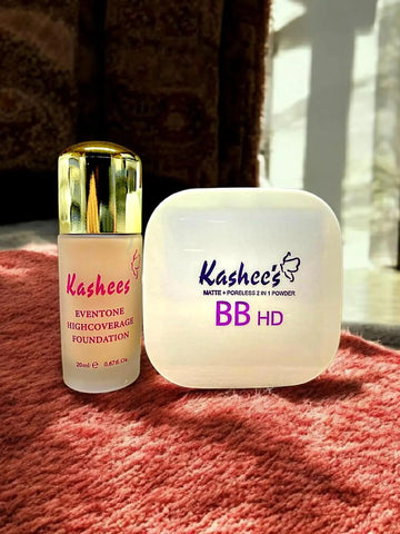 Kshees BB HD Foundation & Poweder Due Gold Bottle